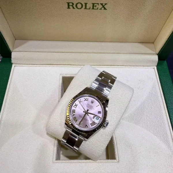 Rolex Datejust 31 Pink Roman Oystersteel White Gold Oyster 278274 - Top view