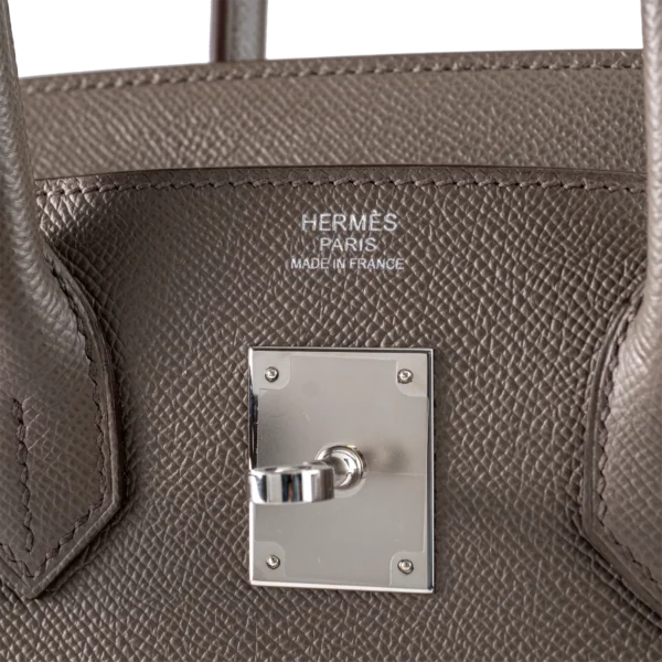 Hermes Birkin 30 Etain Epsom Leather Palladium Hardware - Logo