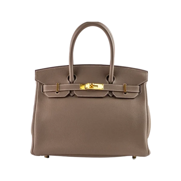 Hermès Birkin 30 Etoupe Togo Gold Hardware - Front