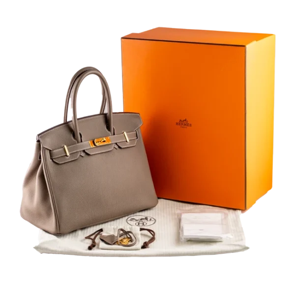 Hermès Birkin 30 Etoupe Togo Gold Hardware - Full set