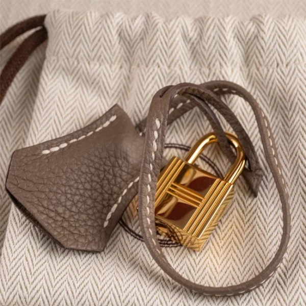 Hermès Birkin 30 Etoupe Togo Gold Hardware - Lock