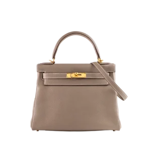 Hermès Kelly 28 Etoupe Togo Gold Hardware - Front