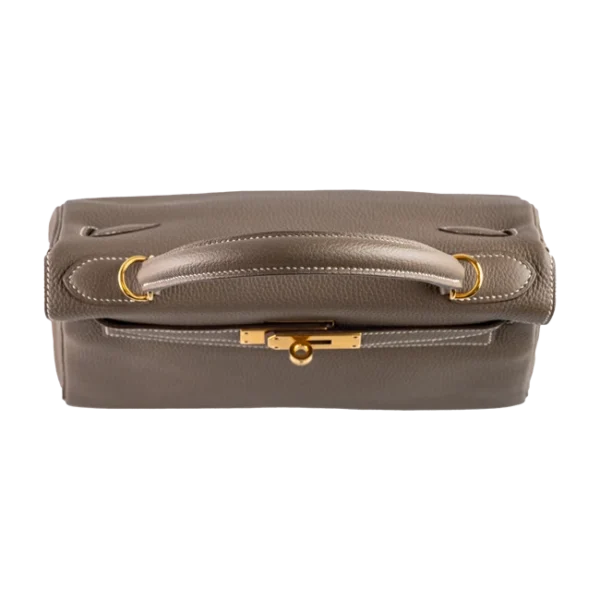 Hermès Kelly 28 Etoupe Togo Gold Hardware - Top