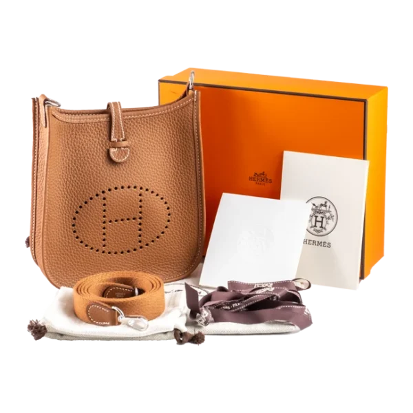 Hermès Mini Evelyne TPM Gold Clemence Gold Hardware - Full set