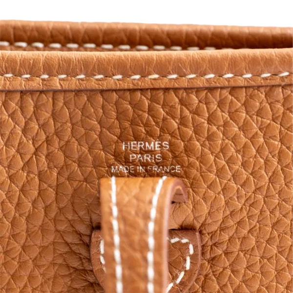 Hermès Mini Evelyne TPM Gold Clemence Gold Hardware - Logo