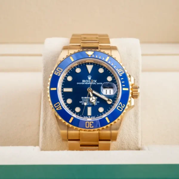 In Box 1 - 126618LB Bluesy Yellow Gold Submariner