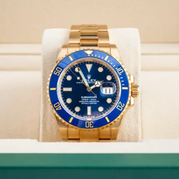 In Box 2 - 126618LB Bluesy Yellow Gold Submariner