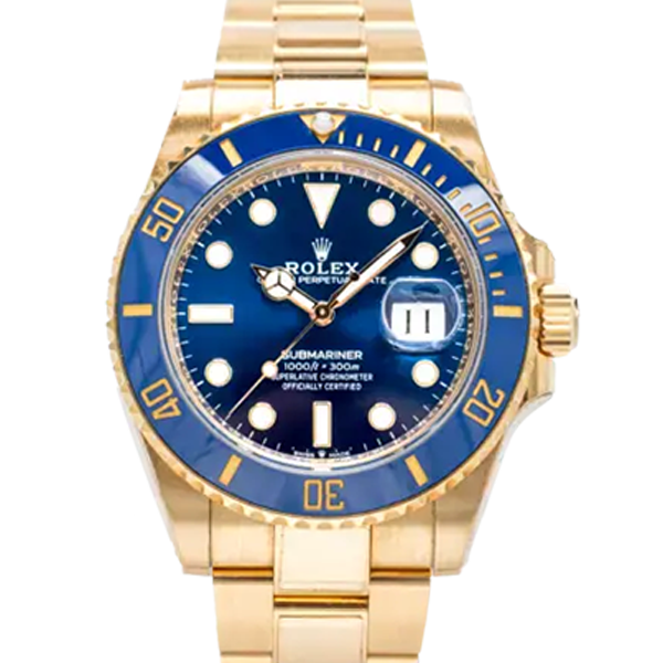 Rolex-Submariner-22Bluesy22-41-Yellow-Gold-126618lb-Close-front-600x600