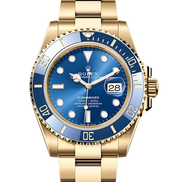 Rolex Submariner Bluesy 41 Yellow Gold 126618lb - Close front