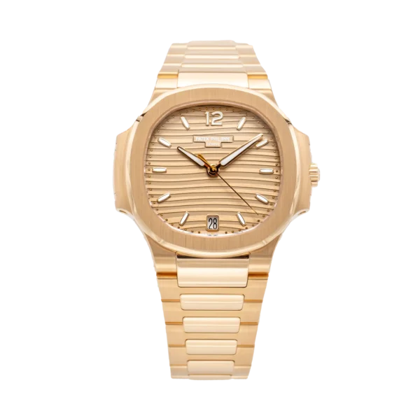 Front - Patek Philippe Nautilus 7118 1R Rose Gold Champagne Lady