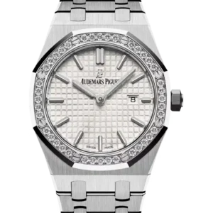 Audemars Piguet Royal Oak Quartz Silver Dial Diamond Bezel 67651ST.ZZ.1261ST.01 - Front