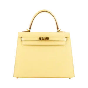 Hermes Kelly 25 Jaune Poussin Epsom Gold Hardware - 2021 Pre-owned - Front