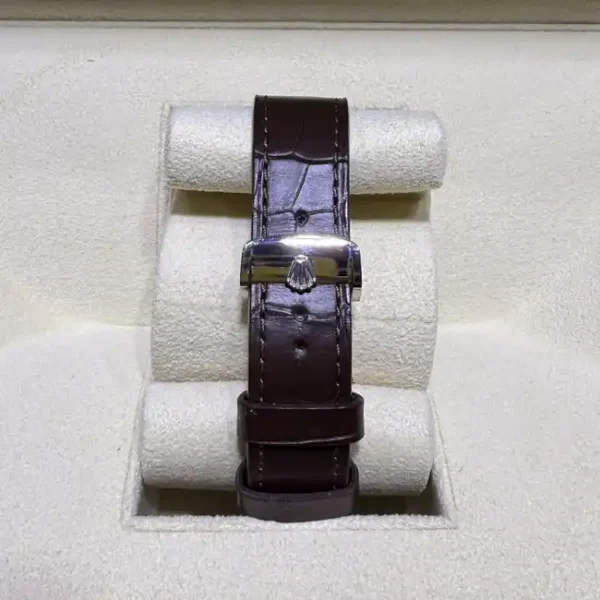 Rolex 1908 White Gold White Dial Brown Alligator Strap 52509 - 2024 Pre-Owned - Bracelet