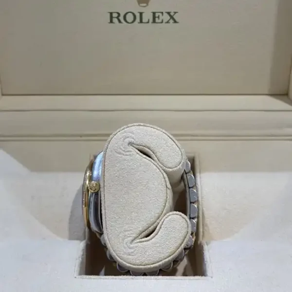 Rolex Datejust 31 Black Mother of Pearl Diamond Bezel 178383 - 2017 Pre-owned - Crown