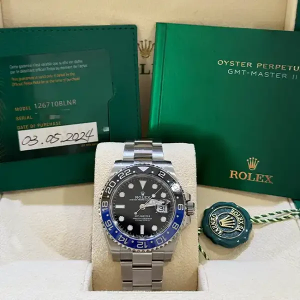 Rolex GMT Master II Batman Oyster 126710BLNR - 2024 Pre-owned - Full set